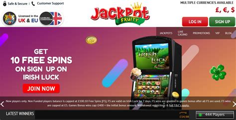 Jackpot fruity casino online